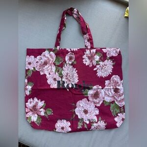 Rouje Burgundy and Pink Floral Tote